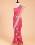 Pink Butta Saree In Georgette