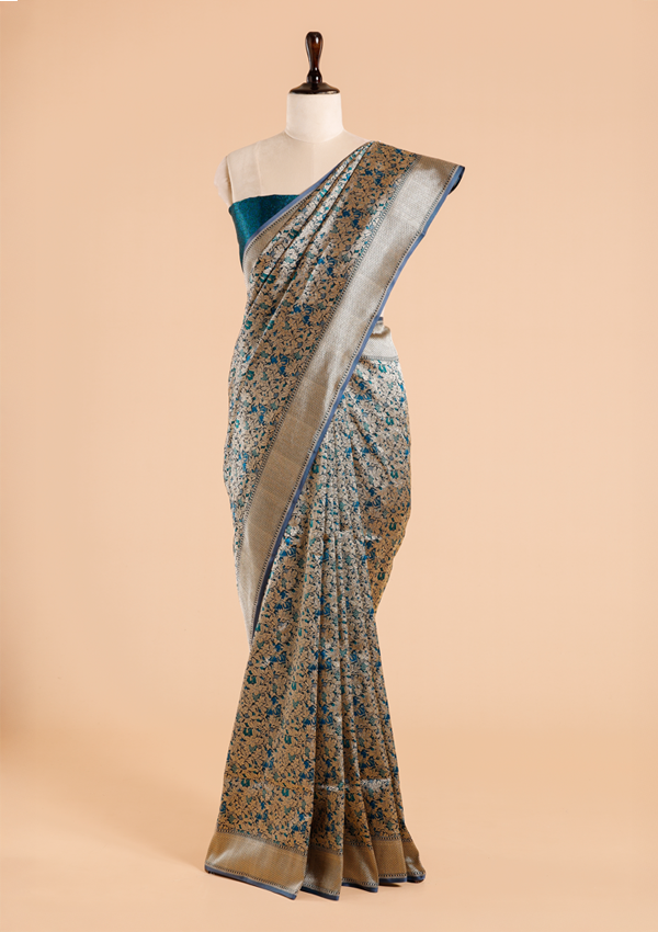 Peacock Brocade Saree in Silk