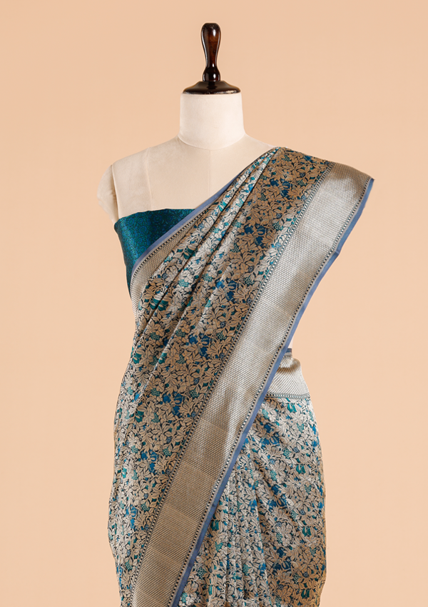 Peacock Brocade Saree in Silk