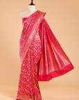 Rani Pink Jaal Saree in Silk