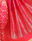 Rani Pink Jaal Saree in Silk