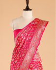 Rani Pink Jaal Saree in Silk