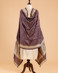 Wine Butti Dupatta in Silk