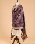 Wine Butti Dupatta in Silk