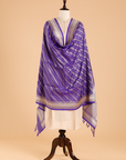 Purple Lehariya Dupatta in Silk