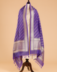Purple Lehariya Dupatta in Silk