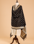 Black Butti Dupatta in Silk