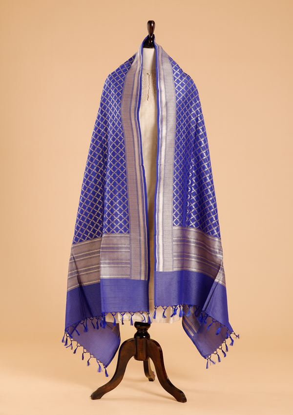 Purple Jaal Dupatta in Silk