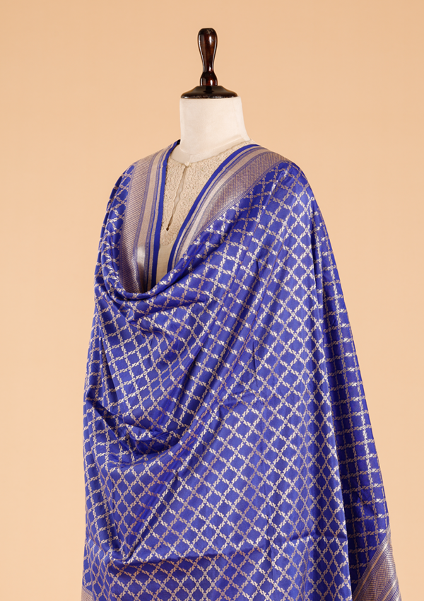 Purple Jaal Dupatta in Silk