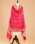 Rani Pink Rangkat Dupatta in Silk