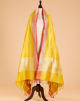 Lime Green Rangkat Dupatta in Silk