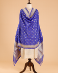 Royal Blue Butti Dupatta in Silk