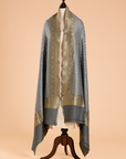 Grey Lehariya Dupatta in Georgette Tussar
