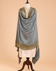 Grey Lehariya Dupatta in Georgette Tussar