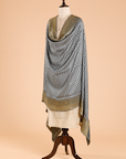 Grey Lehariya Dupatta in Georgette Tussar
