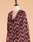 Wine Lehariya Dupatta in Georgette Tussar
