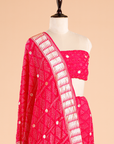 Rani Pink Butti Bandhani Saree in Georgette