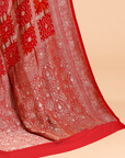 Red Gharchola Bandhani Saree in Georgette