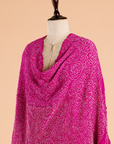 Rani Pink Plain Bandhani Dupatta in Silk