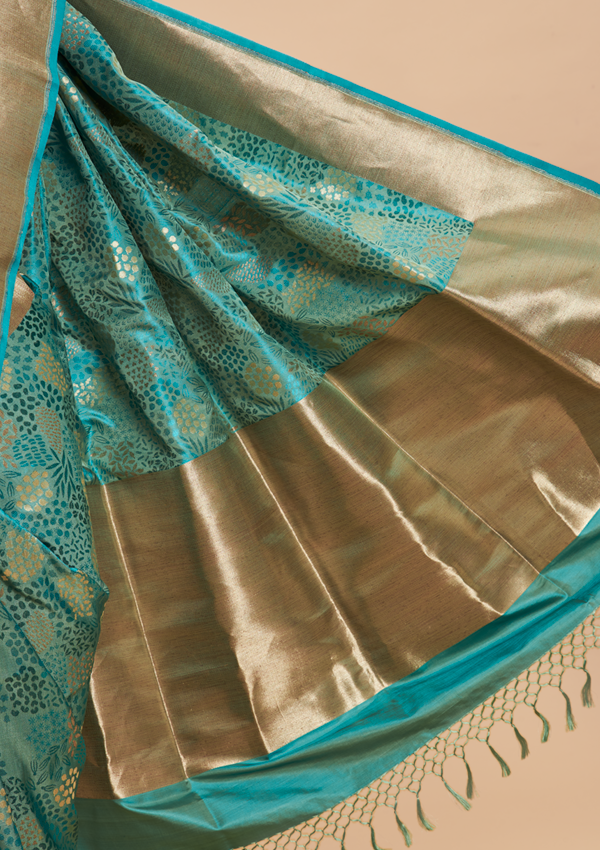 Firozi Butta Saree in Silk