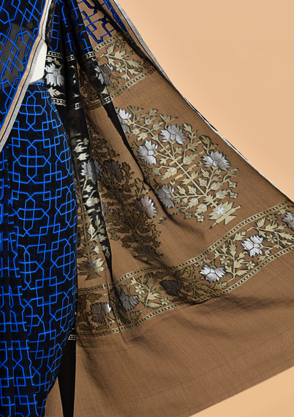 Black Jaal Saree In Georgette