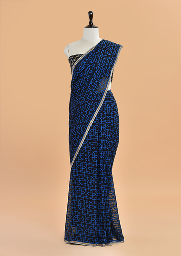 Black Jaal Saree In Georgette