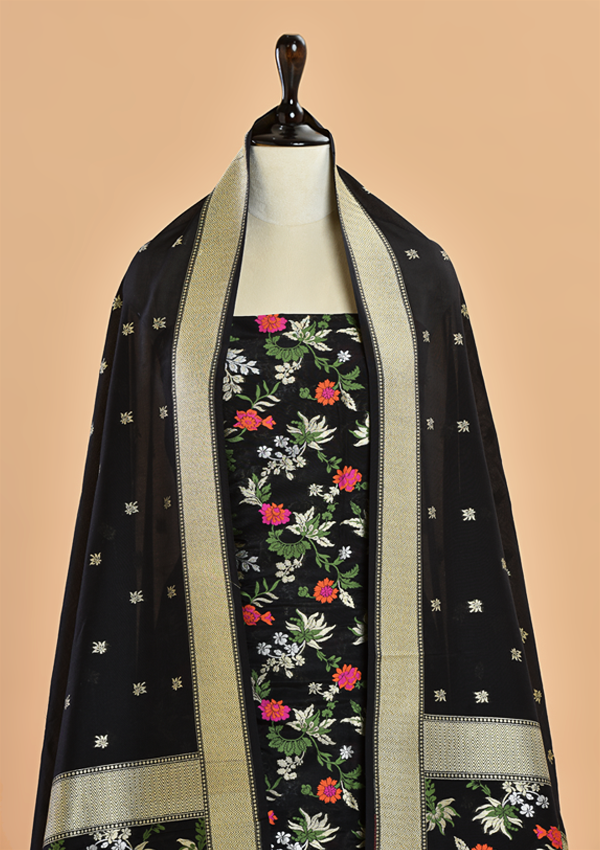 Black Jaal Dress in Silk