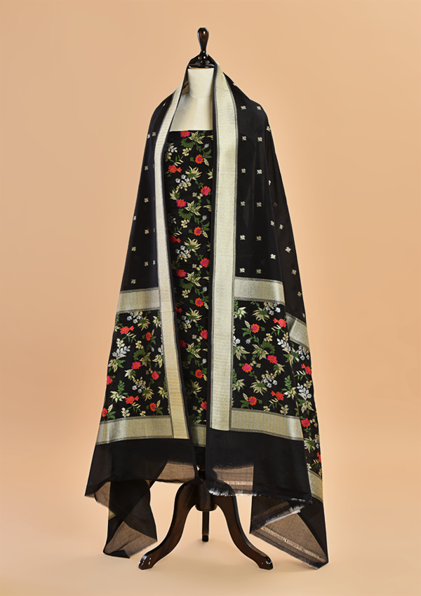 Black Jaal Dress in Silk