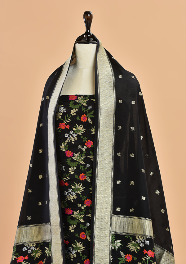 Black Jaal Dress in Silk