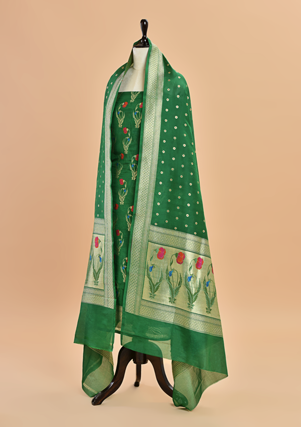 Green Butta Dress in Silk