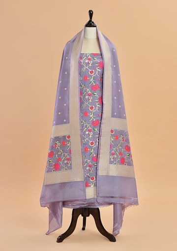 Mauve Jaal Dress in Silk