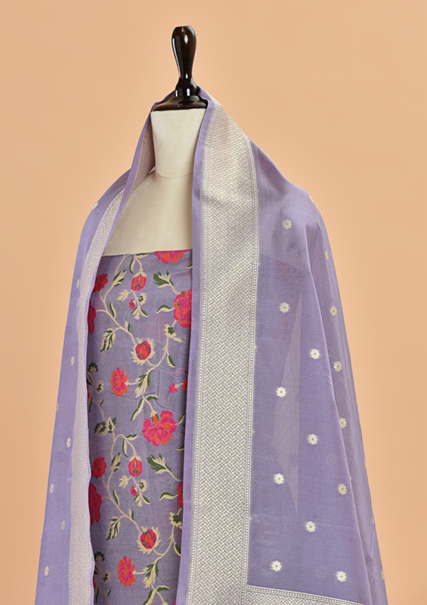 Mauve Jaal Dress in Silk
