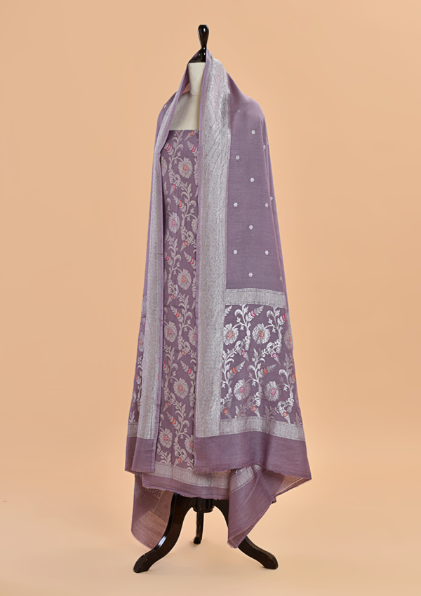 Mauve Jaal Dress in Georgette Tussar