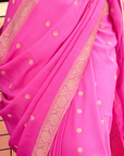Rani Pink Butti Saree In Georgette