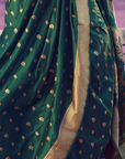 Green Butti Saree in Silk