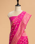 Pink Kadwa Butta Silk Saree
