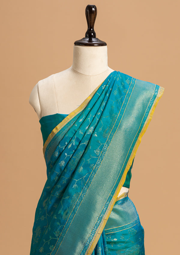 Peacock Jamdani Silk Saree