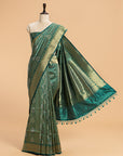 Rama Green Brocade Silk Saree