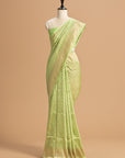 Light Green Jamdani Silk Saree