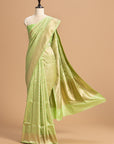 Light Green Jamdani Silk Saree