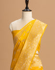 Mustard Yellow Jamdani Silk Saree