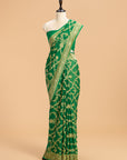 Green Kadwa Jaal Georgette Saree