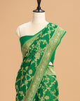 Green Kadwa Jaal Georgette Saree