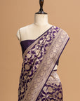Purple Jamdani Silk Saree