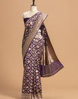 Purple Jamdani Silk Saree