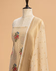 Off-White Jamdani Silk Dress