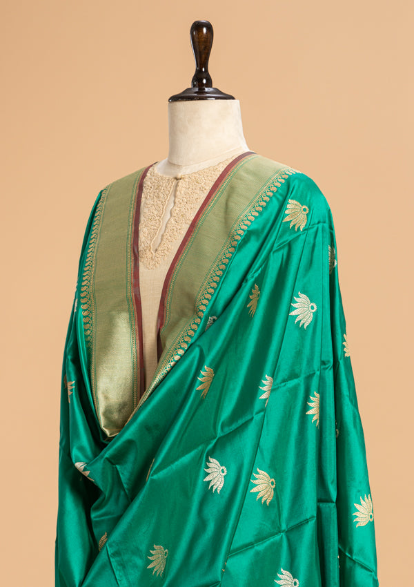 Green Kadwa Silk Dupatta