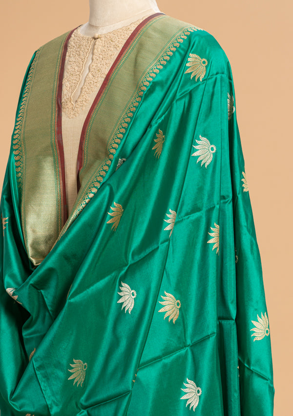 Green Kadwa Silk Dupatta