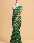 Green Kadwa Butta Silk Saree