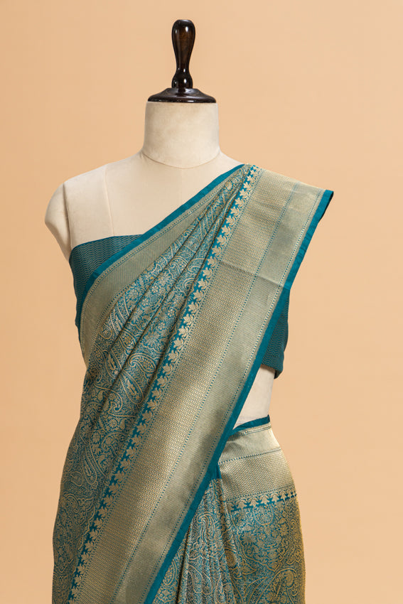 Peacock Brocade Silk Saree